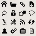 Windows icons set great for any use. Vector EPS10. Royalty Free Stock Photo