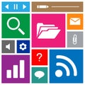 Windows icons set great for any use. Vector EPS10. Royalty Free Stock Photo