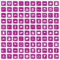100 windows icons set grunge pink Royalty Free Stock Photo