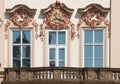 Windows of Kinsky Palace in Prague