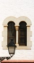 Windows and lamppost Palau de Mar i Cel Royalty Free Stock Photo