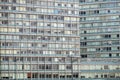 Windows of large apartment blocks in UK