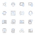 Windows line icons collection. Operating-system, Interface, Upgrade, Update, Compatibility, Desktop, Start-menu vector