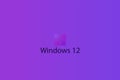 Windows 12 logo.A New update microsoft computer operating system.Pastel abstract gradient surface,background.Telsiai,Lithuania.05- Royalty Free Stock Photo