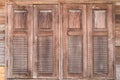 Windows made of old wood Royalty Free Stock Photo