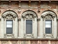 Windows of Milan University Royalty Free Stock Photo