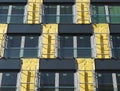 Windows and mineral wool insulation on a new building Royalty Free Stock Photo