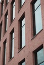 Windows of minimalistic high-end corporate office bulding in Denmark Royalty Free Stock Photo