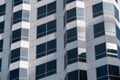 Windows of modern office building close up