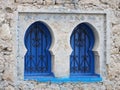 Windows near Ras El Maa waterfall in Chefchaouen town, Morocco Royalty Free Stock Photo