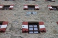 Windows on Neue Prager HÃÂ¼tte hut, Grossvenediger Royalty Free Stock Photo