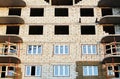 windows in a newly built house. wall structure with insulated non-combustible material basalt fiber tiled