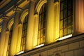 Windows of the night Kiev station Royalty Free Stock Photo