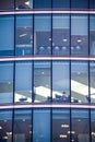 Windows of an office building in a business tower of london, great britain Royalty Free Stock Photo