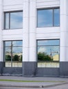 Windows of office building