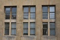 Windows at old abandoned Tempelhofer Feld in Tempelhof Berlin Germany Royalty Free Stock Photo