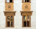 Windows of old building in Prague Royalty Free Stock Photo