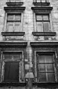 Windows of old creepy house