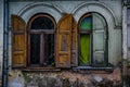 Windows of an old historic building Royalty Free Stock Photo