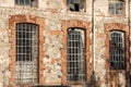 Windows of old industrial building Royalty Free Stock Photo