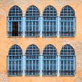 Windows of old monastery Royalty Free Stock Photo