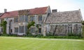 Windows and old stone walling in an English Manor House