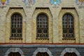 Windows of an old Ukrainian tiled building