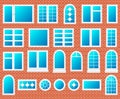 Windows plastic set vector