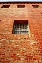 Windows on the prison wall Royalty Free Stock Photo
