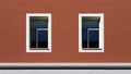 Windows in a red building Royalty Free Stock Photo