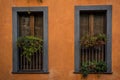 Windows of a renovated house in Santu Lussurgiu, Sardinia