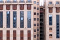 Windows of residential and hotel buildings with Arabic architecture Royalty Free Stock Photo