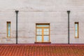 Windows and roof on facade of Lightner Museum, USA Royalty Free Stock Photo