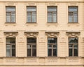 Windows in a row on facade of the Saint-Petersburg University of Economics