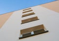 Windows of a multi-storey house