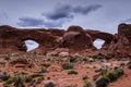 The Windows section at Arches National Park Royalty Free Stock Photo