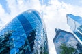 Windows of Skyscraper Business Office with blue sky