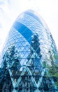 Windows of Skyscraper Business Office with blue sky