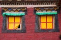 Windows of tibetan temple Royalty Free Stock Photo