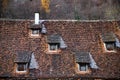 windows on a traditional rooftop Royalty Free Stock Photo