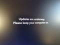 Windows 11 update message in Washington DC Royalty Free Stock Photo