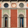 Windows in Venetian Gothic style. Royalty Free Stock Photo