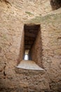 Windows in the walls of the ancient stone Akkerman fortress in Ukraine Royalty Free Stock Photo