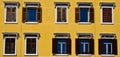 Windows with wooden shutters Royalty Free Stock Photo