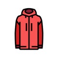 windproof outerwear male color icon vector illustration