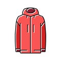 windproof outerwear male color icon vector illustration