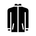 windproof outerwear male glyph icon vector illustration