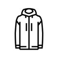 windproof outerwear male line icon vector illustration