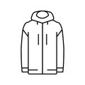 windproof outerwear male line icon vector illustration