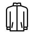 windproof outerwear male line icon vector illustration